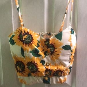 Sunflower crop top NEVER BEEN WORN